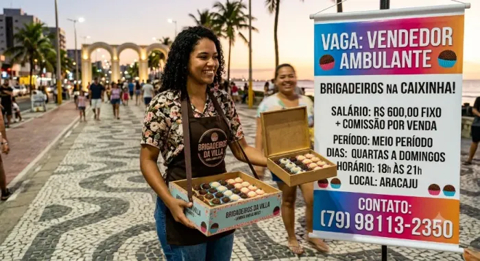 VAGA AMBULANTE DE BRIGADEIROS