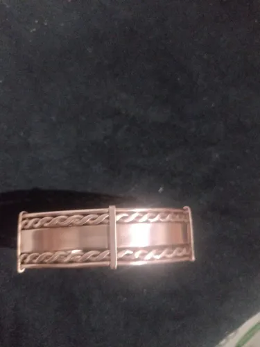 Pulseira de cobre natural artesanal ajustável