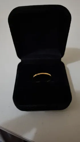 Aliança fina Folheada Ouro 18K