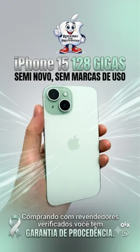 iphone 15 128gb seminovo preto e verde .
