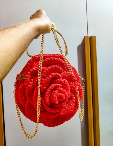 BOLSA DE CROCHÊ (FLOR)