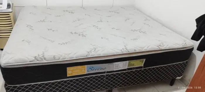 CAMA BOX 158x198x025 CM, EM ÓTIMO ESTADO