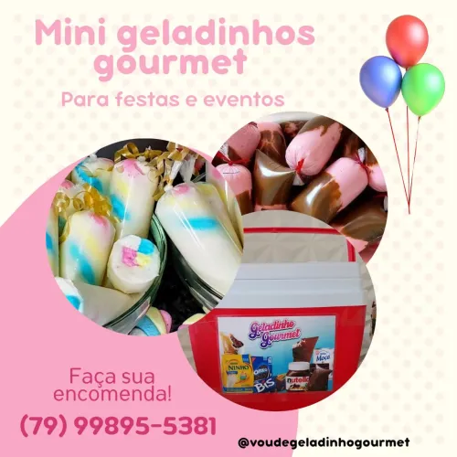 Mini geladinhos gourmet para festas e eventos