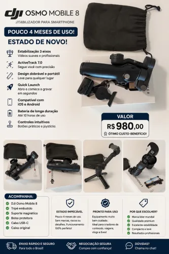 Estabilizador Dji Osmo Móbile 8