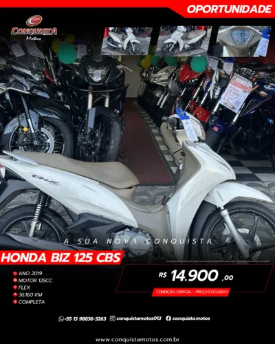Biz 125 CBS 2019 Impecável | Baixo KM