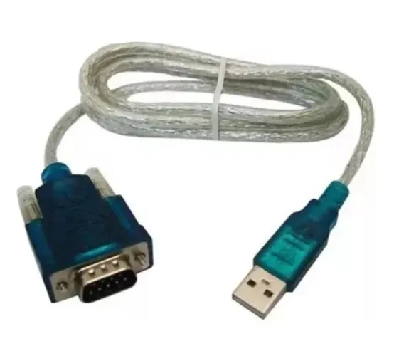 Cabo adaptador USB 2.0 para serial RS232 DB9 9 pinos.