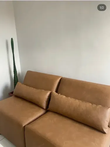 Sofá courino Marrom 