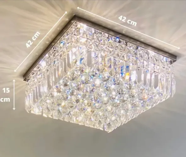 2 Lustres de Cristal 42x42 Usado