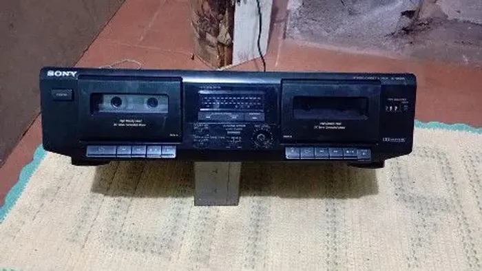 Tape Deck Sony TC-WE305 do jeito que peguei testei não deu sinal vendo jeito que tá
