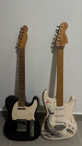 2 Guitarras para restauração (Telecaster Groovin + Giannini Stratosonic)