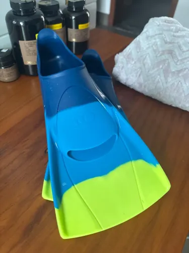 Pé de pato nadadeira decathlon infantil