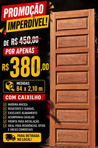 PORTA EM MADEIRA (DISPONÍVEL)