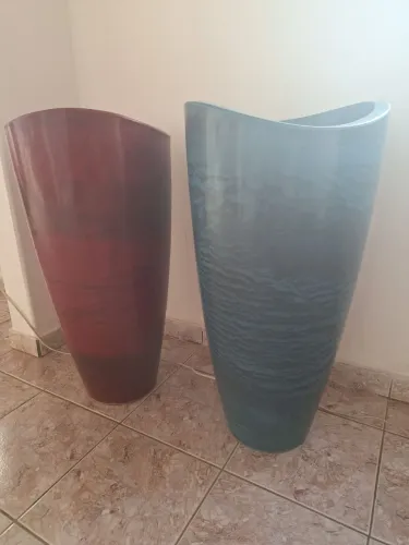 Par de Vasos Grandes para Plantas (80x40cm) - Polietileno Luxo