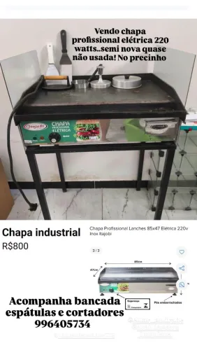 Chapa profissional elétrica