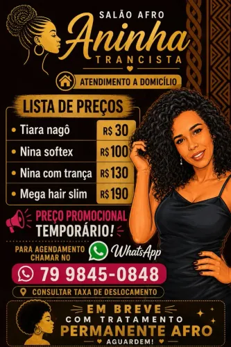 Aninha trancista a domicílio