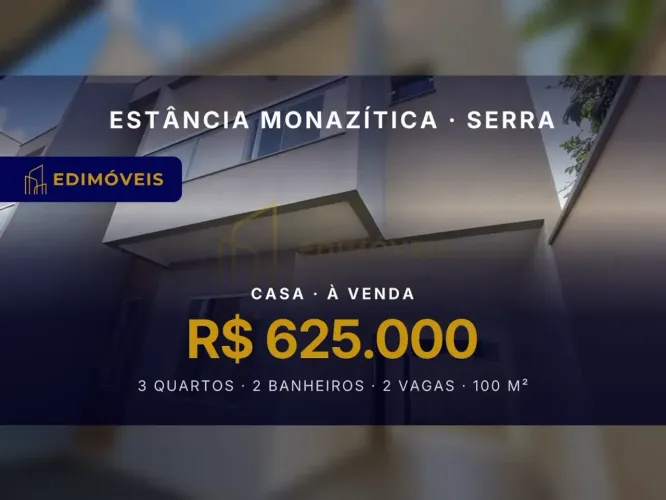 Estância Monazítica: casa duplex com excelente acabamento!