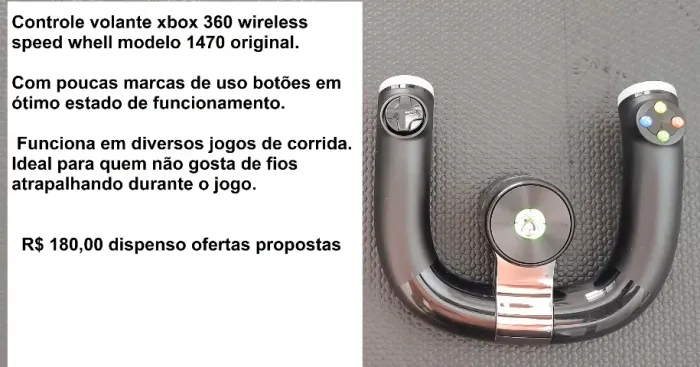 Controle volante xbox 360 original modelo 1470