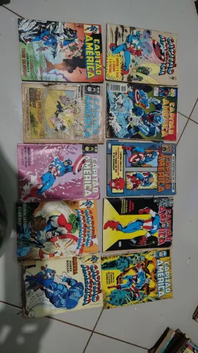Pack com 10 revistas capitão América