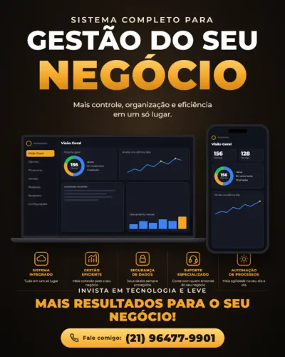 Transforme sua ideia em um sistema! Desenvolvo soluções personalizadas para automatizar pr