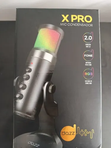 Microfone condensador Dazz X PRO RGB USB 2.0