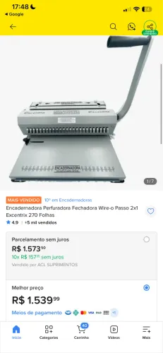 Máquina de encadernar