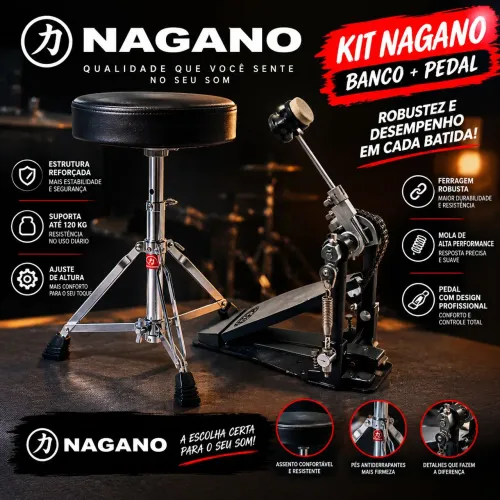 Banco e Pedal nagano de excelente qualidade e em perfeito estado