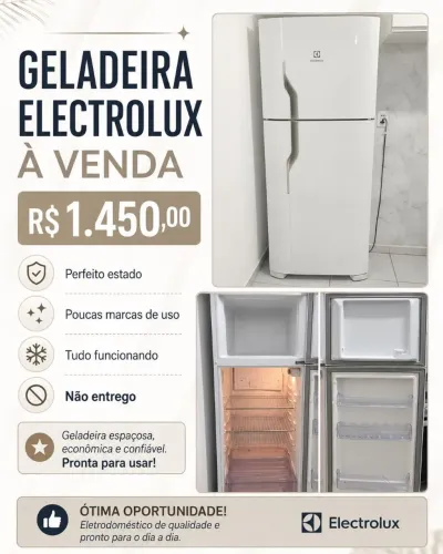 Vendo geladeira Electrolux 
