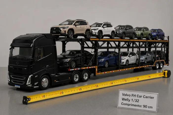 Volvo FH 500 1/32 Cegonha Premium 90 cm - Edição Corolla Collection