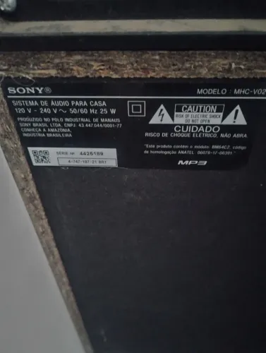 Caixa de som sony