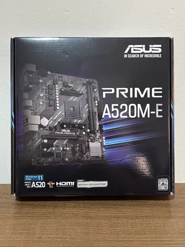 Placa Mãe A520M-E Asus Prime, Nunca usada, Na garantia.