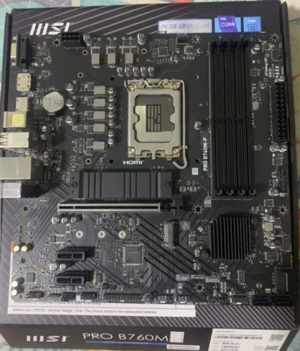 Placa Mãe MSI PRO B760M-P DDR5, Chipset B760, Intel LGA 1700, mATX