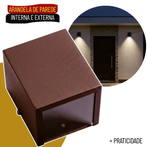 Arandela 1 Facho para Parede e Muro Decoração Interna e Externa - SCS83