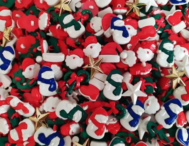 Botões De Natal (pacote Com 100 Unid.)