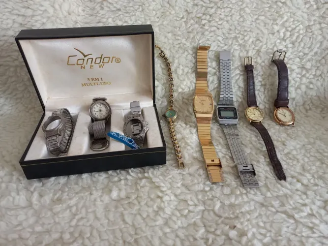 Lote 6 relógios Vintage (várias marcas)
