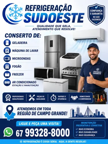 ? REFRIGERAÇÃO SUDOESTE - QUALIDADE QUE GELA, ATENDIMENTO QUE RESOLVE! ?