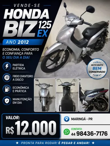 Biz 2012 Ex Cinza