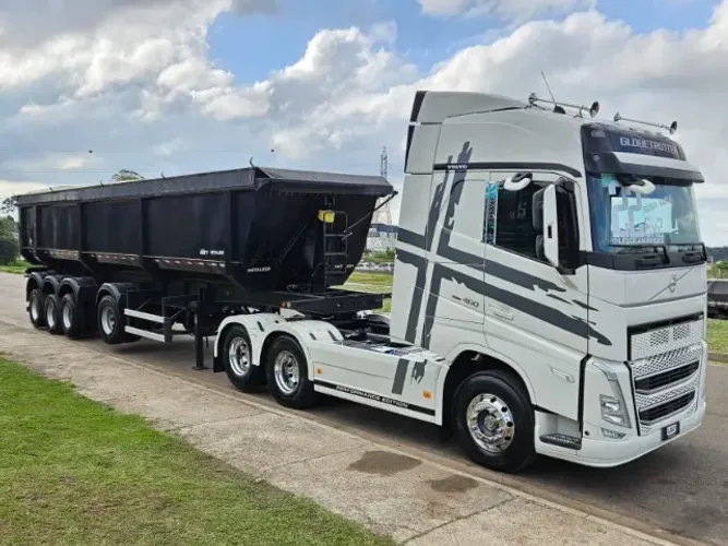 Volvo FH 460 6x2 Globetrotter Pacote LC ano 22 + 4 eixo basculante metalesp 45m³ ano 22
