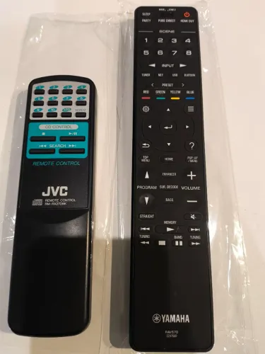 Controle remoto original JVC RM-RX270BK / Yamaha RAV570/ZZ47560 usado originais 