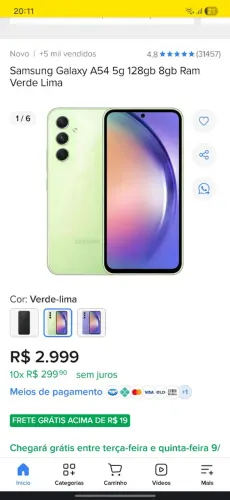Celular impecável 