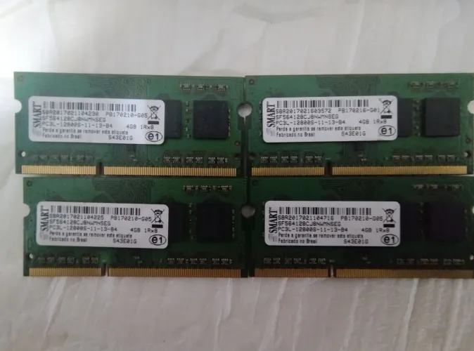 Memória pc3l Notebook Smart 12800 4GB
