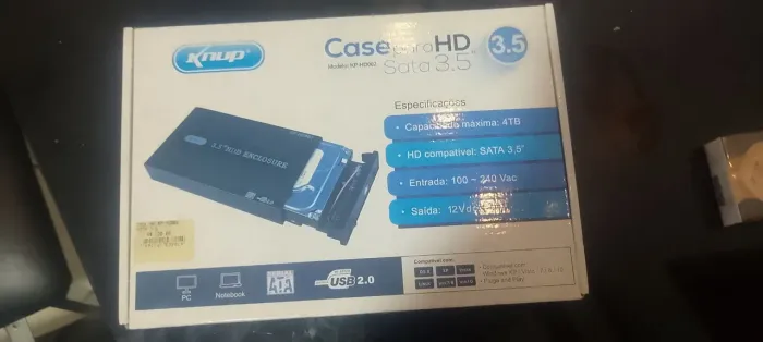 Case para HD 3.5 com HD de 1T
