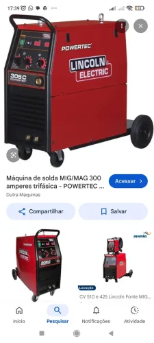 Máquina mig Lincoln powertec eletric