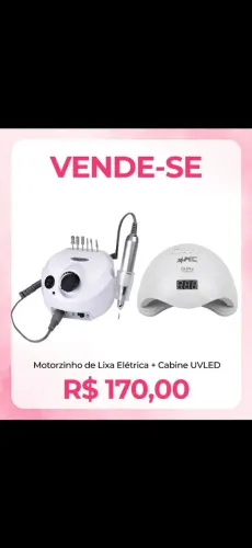 Cabine UV e lixa elétrica