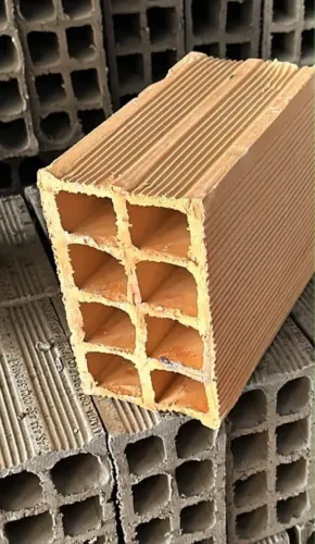 Bloco Cerâmico Sergipe 8 Furos 11,5x19x24