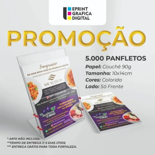 Promoção 5.000 Panfletos 10x14cm em Offset -|- Entrega Grátis para toda Fortaleza