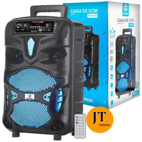 Caixa de Som Bluetooth Potencia 100W RMS Caixa Portátil De Som LED TWS Bluetooth Hoopson R