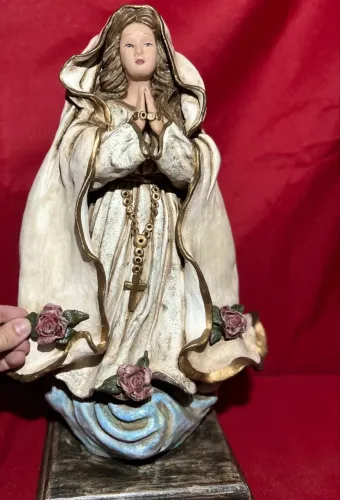 Imagem Sacra - Nossa Senhora de Fátima - Terracota