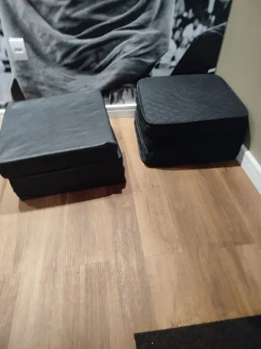 Puff cama dobrável solteiro novo!