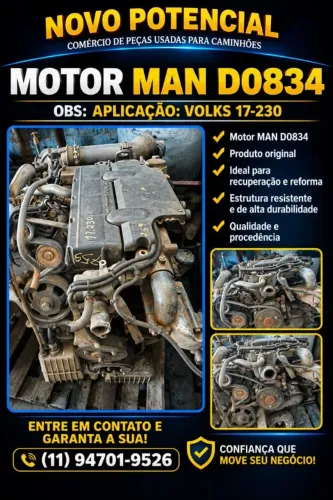 MOTOR MAN DO834 4CC COMPLETO 