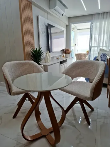 Jogo de Varanda com mesa e duas cadeiras tipo Diretor